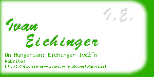 ivan eichinger business card